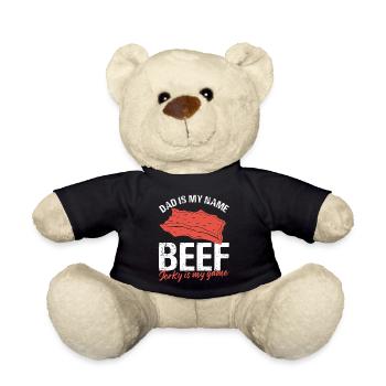 Dad Is My Name Beef Jerky Is My Game Dehydrated - Teddy Bear - black - Front