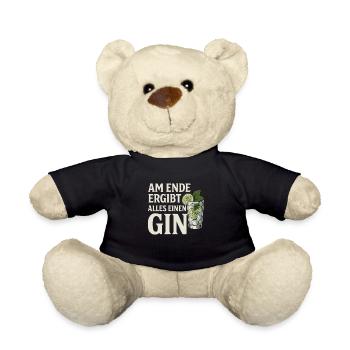 In the end, everything makes a gin - Teddy Bear - black - Front