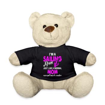 I am A Sailing Mom - Teddy Bear - black - Front