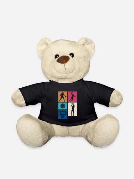 Blocs rétro de basket-ball – Design sportif - Nounours - noir