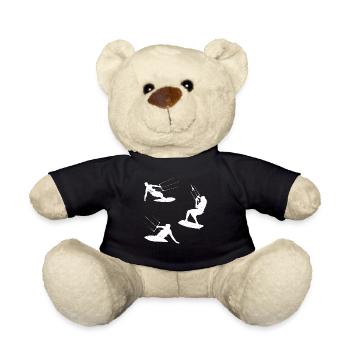 Kitesurfing Watersports Kiteboarding Kitesurfer - Teddy - Schwarz - Vorne