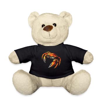 Crab Crab Crustaceans Crab Shore Crab Crayfish - Teddy Bear - black - Front