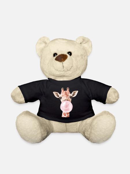Lustige Giraffe Kaugummi Blase - Teddy - Schwarz