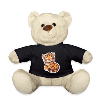 Tigre mignon - Idée cadeau amusante pour les enfants - Nounours - noir - Devant