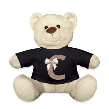 Letter C Knot - Teddy Bear - black - Front