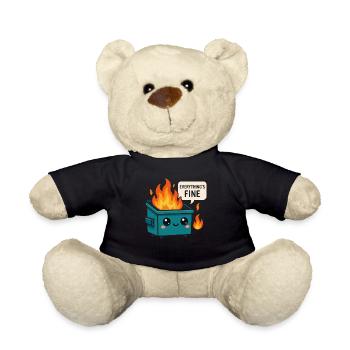 Mème d’incendie de benne à ordures - Nounours - noir - Devant