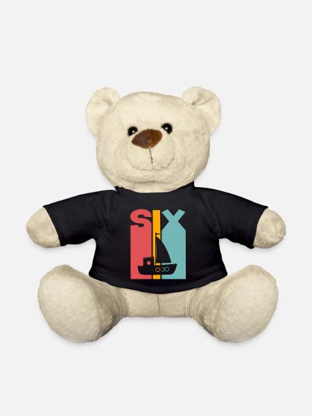 6. Geburtstag Segelschiff - Teddy - Schwarz