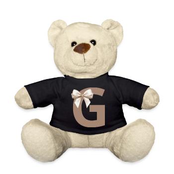 Letter G Knot - Teddy Bear - black - Front