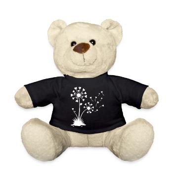 Minimalistisches Löwenzahn-Blumendesign - Teddy - Schwarz - Vorne