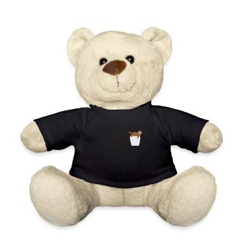 Sloth in breast pocket - Teddy Bear - black - Front