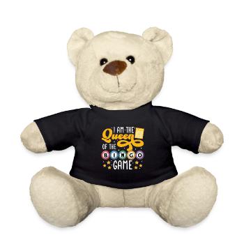 Bingo Queen Funny Bingo Party Design - Nounours - noir - Devant