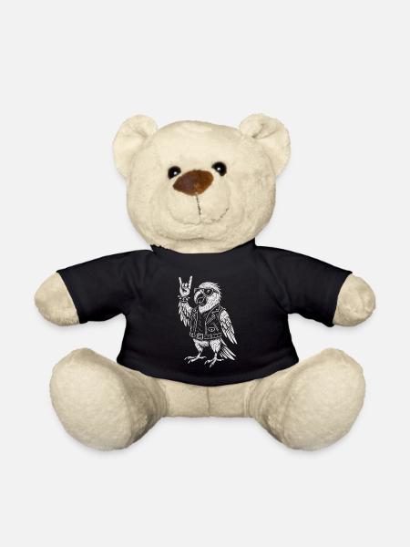 Rockmusik Lustiger Papagei Heavy Metal Vibes - Teddy - Schwarz