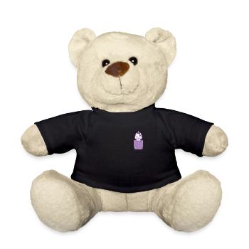 Unicorn in Breast Pocket Cute Unicorn in my Pocket - Teddy Bear - black - Front