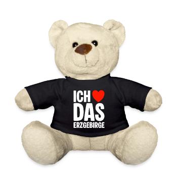 Ich liebe das Erzgebirge - Teddy - Schwarz - Vorne