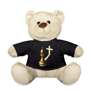 Schachspieler Schachfiguren Läufer Schatten - Teddy - Schwarz - Vorne