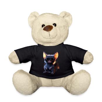 Bat Flying Fox Vampire Bat Cute Fledemice - Teddy Bear - black - Front