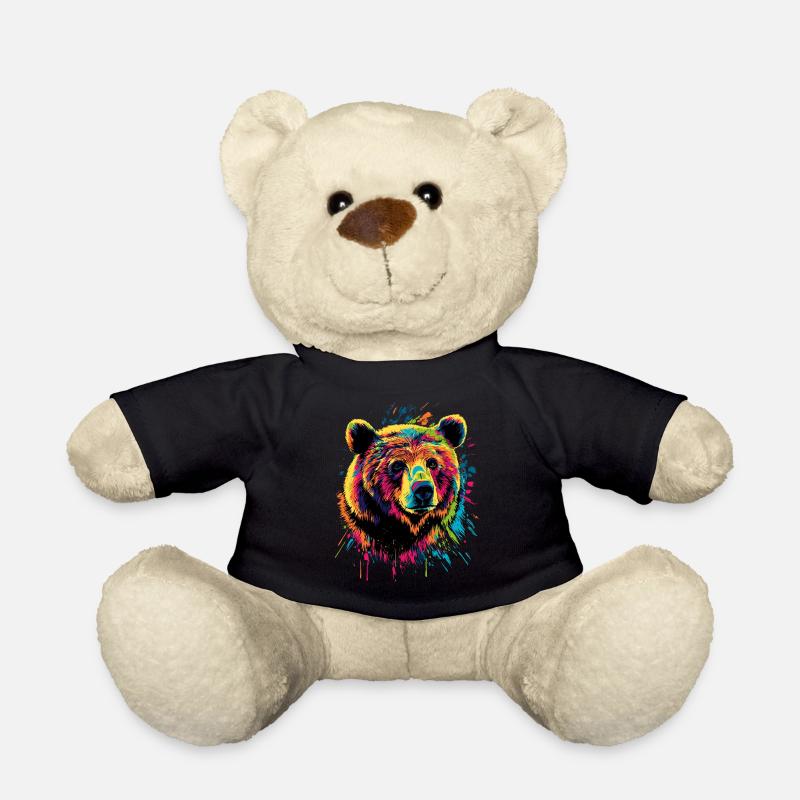 Braunbär Grizzly Bär Bärenbrüder Wald Wilde Bären - Teddy - Schwarz