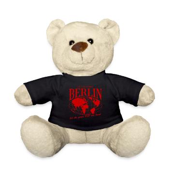 Berlin Home Pride Football Gift - Teddy Bear - black - Front