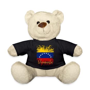 Venezolanische Flagge, ich liebe Venezuela - Teddy - Schwarz - Vorne