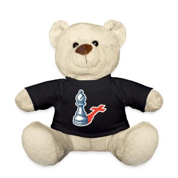 Chess Player Funny Bishop Shadow Design - Teddy Bear - black - Front