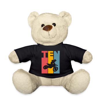 10e anniversaire Motocross - Nounours - noir - Devant