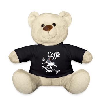 Coffee and French Bulldogs – Cute Frenchie  - Teddy Bear - black - Front