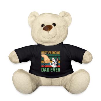Meilleur papa Frenchie de tous les temps - Funny French Bulldog - Nounours - noir - Devant