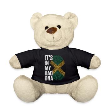 Jamaikanischer Vater Fußabdruck Jamaikanische Flagge - Teddy - Schwarz - Vorne