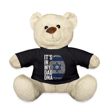 Israel Flag Imprint Israeli Dad - Teddy Bear - black - Front