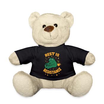Calmness is resistance mindfulness affirmation - Teddy Bear - black - Front