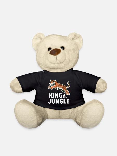Dschungel-Königstiger-Illustration - Teddy - Schwarz