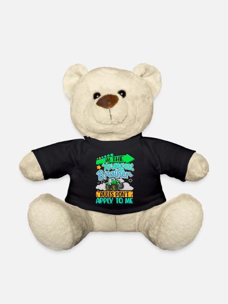 Petit frère avec motif tracteur - Nounours - noir