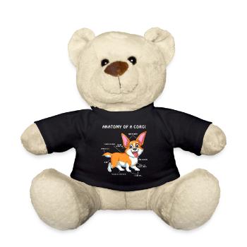 Anatomy of a Corgi – Funny Dog Lover Design - Teddy Bear - black - Front