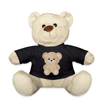 Fluffy Bear T-shirt – Kawaii and Cozy Style - Teddy Bear - black - Front