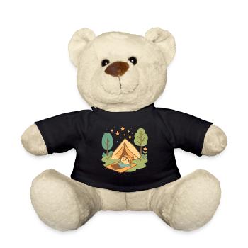 Lustiges Abenteuer Camping Unter Sternen - Teddy - Schwarz - Vorne