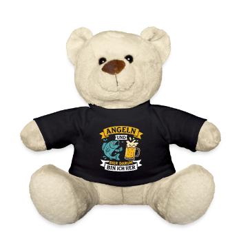 Soon dad FISHING AND BEER THAT'S WHY I'M HERE Funny - Teddy Bear - black - Front