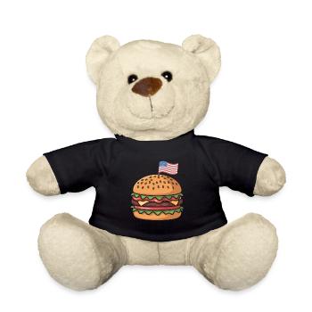  Cheeseburger Patriotic Independence Day 4th of - Teddy - Schwarz - Vorne