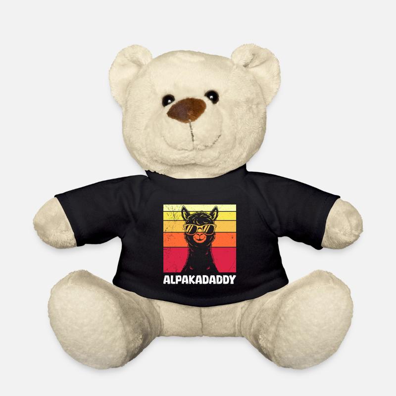 Werdender Vater ALPAKAPAPA Retro Lustiges - Teddy - Schwarz