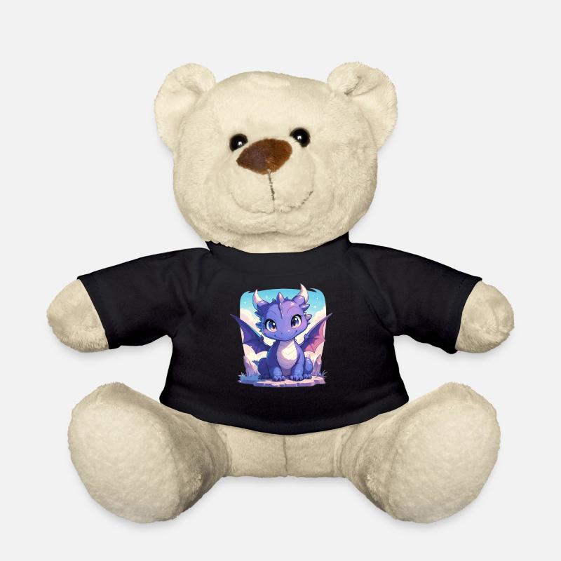 Drachen Drache - Teddy - Schwarz