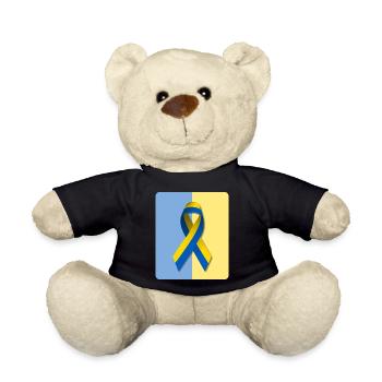 Frieden für die Ukraine - Teddy - Schwarz - Vorne