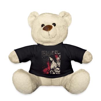 Fille d'anime d'horreur japonaise au look démoniaque - Nounours - noir - Devant