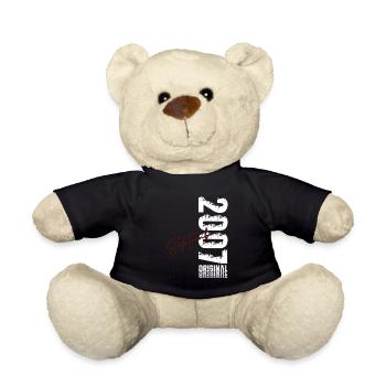 18. Geburtstag Original September Jahrgang 2007  - Teddy - Schwarz - Vorne