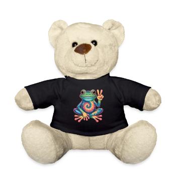 Grenouille Tie-Dye Hippie Peace Sign - Nounours - noir - Devant