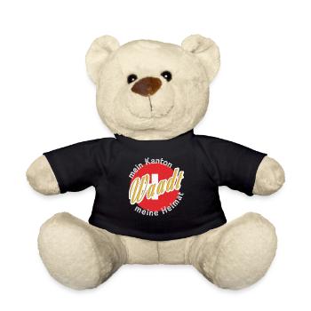My homeland Vaud gift - Teddy Bear - black - Front