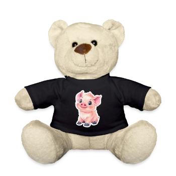 Schwein Ferkel - Teddy - Schwarz - Vorne