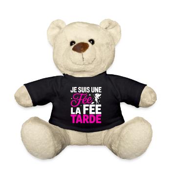 Je Suis Une Fée La Fée Tarde Humour Femme - Nounours - noir - Devant