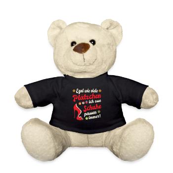 Weihnachtsgeschenk Frauen Plätzchen Lustig Idee - Teddy - Schwarz - Vorne