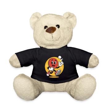 Table Tennis Cartoon Design - Teddy - Schwarz - Vorne