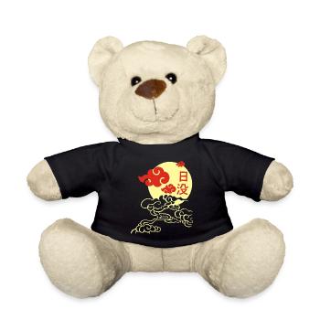 Japanese Sunset - Teddy Bear - black - Front