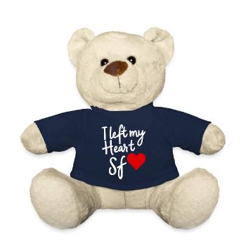 J’ai quitté mon cœur San Francisco Love - Nounours - bleu marine - Devant